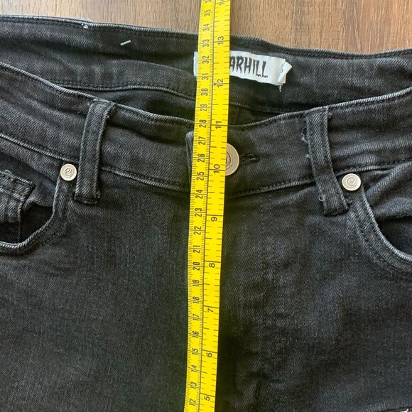 Sugarhill Malice Skinny Jeans Destroyed Black Red Hip Hop Grunge Dark 32x32 - Picture 14 of 16